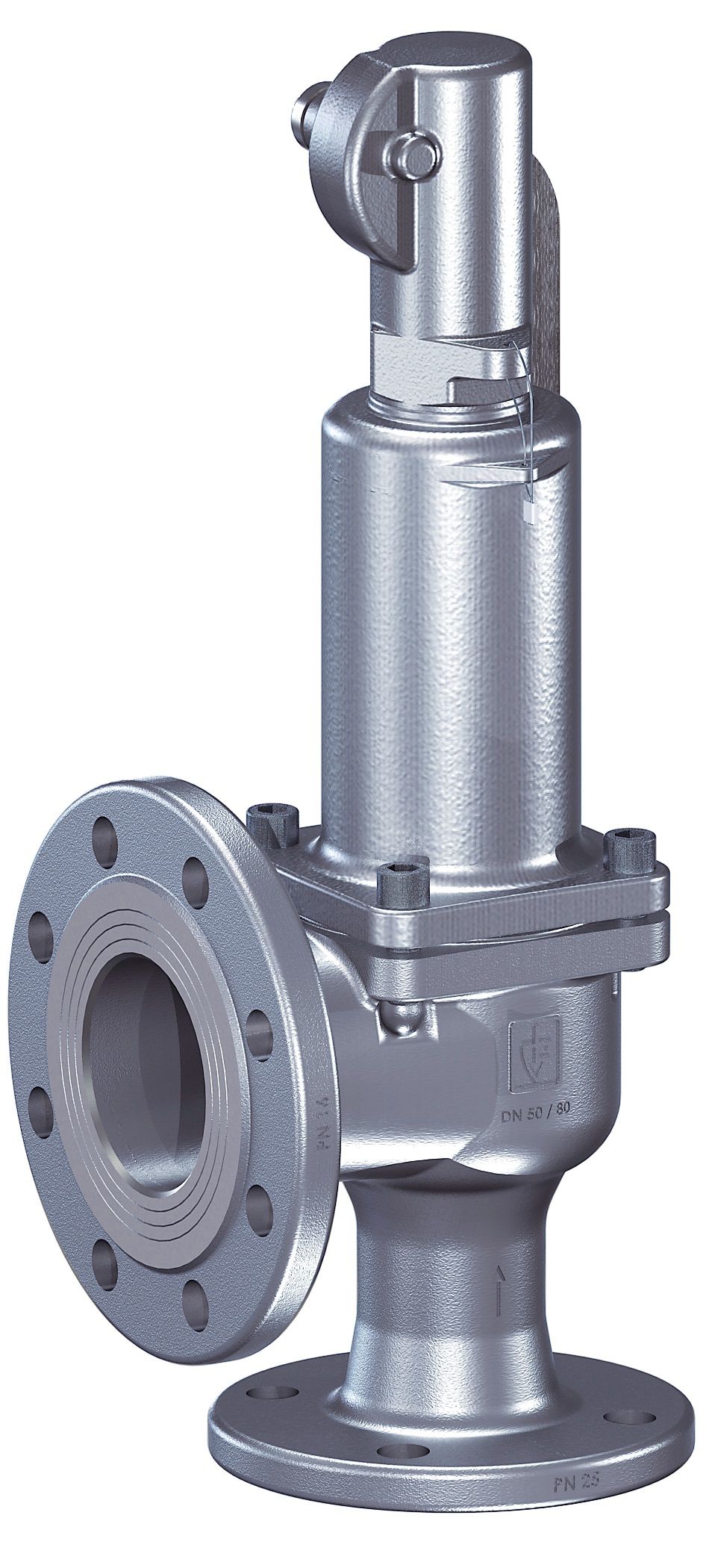 VALVE SAFETY S.STEEL #452TGFL, DIN GASTIGHT W/LEVER DN50 PN40