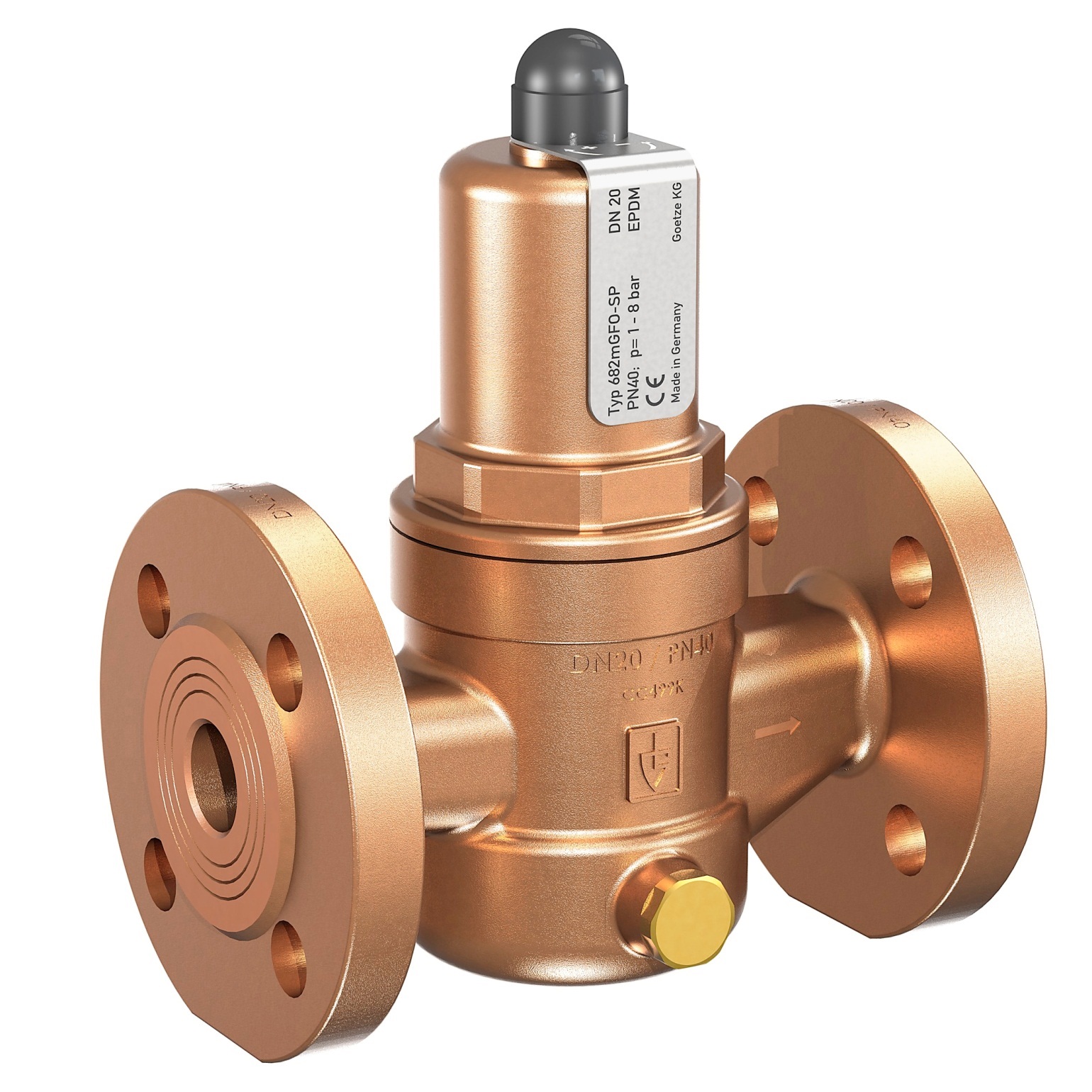 VALVE PRESS. REDUCE W/FLANGE, PN40 GUNMETAL #682MGFO-SP DN20