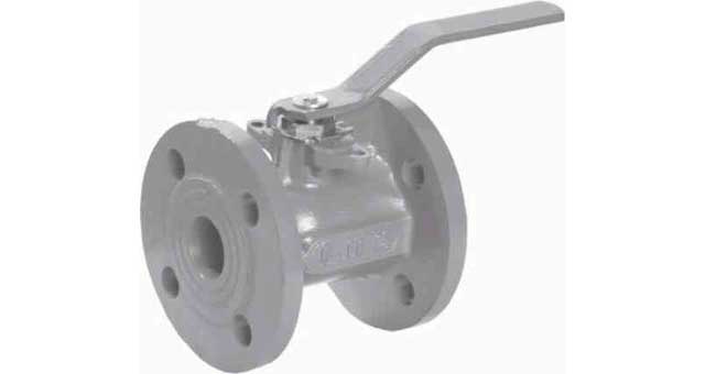 BALL VALVE DIN C/IRON PN16, W/BRASS TRIM #1942M 100MM