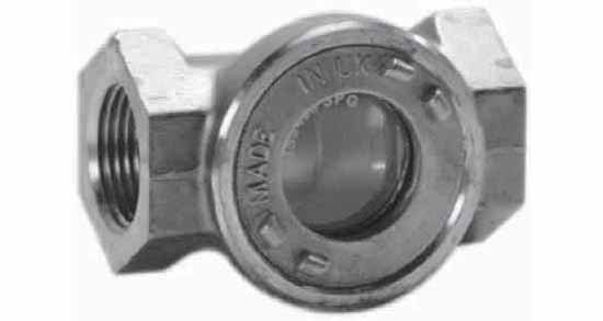 SIGHT GLASS DIN BRONZE SCREWED, SINGLE WINDOW #626 3/4"