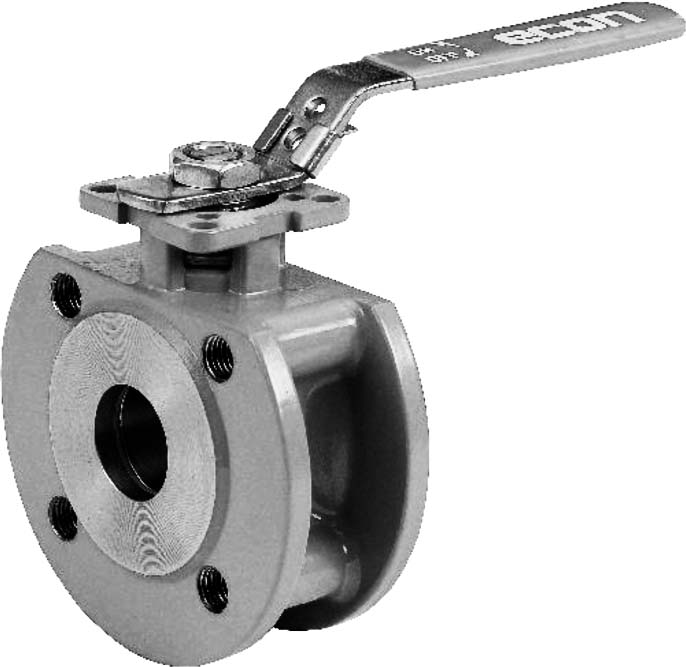BALL VALVE DIN FORGED STEEL, WAFER TYPE PN 40 #7343 DN 150