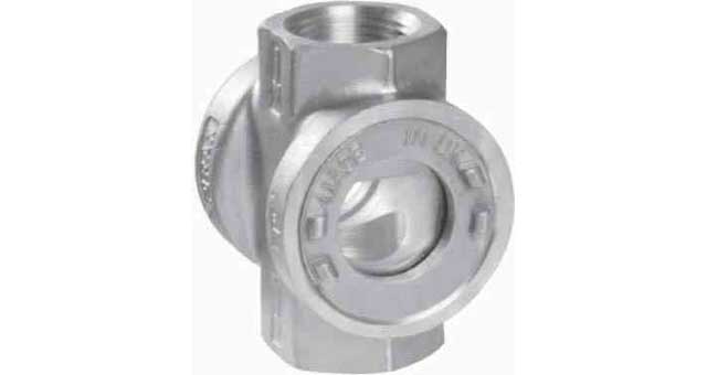 SIGHT GLASS DIN BRONZE THREAD, DOUBLE WINDOW #628 2"