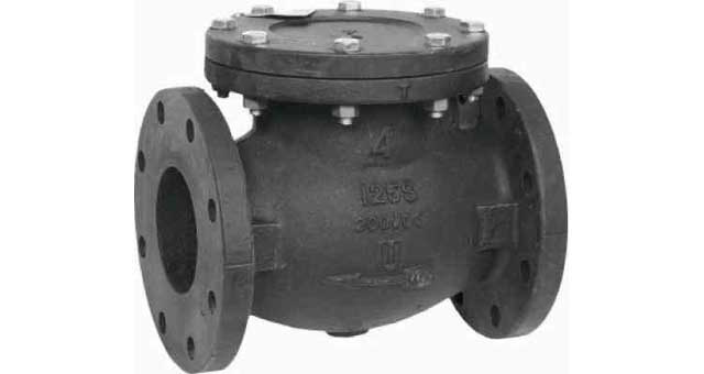 CHECK VALVE ANSI 125 CAST IRON, FLANGED SWING TYPE #1803 3"