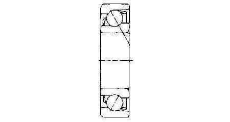 BALL BEARING SINGLE ROW, ANGULAR CONTACT NO.7208