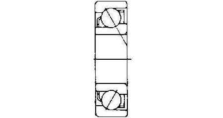 BALL BEARING SINGLE ROW, ANGULAR CONTACT NO.7303