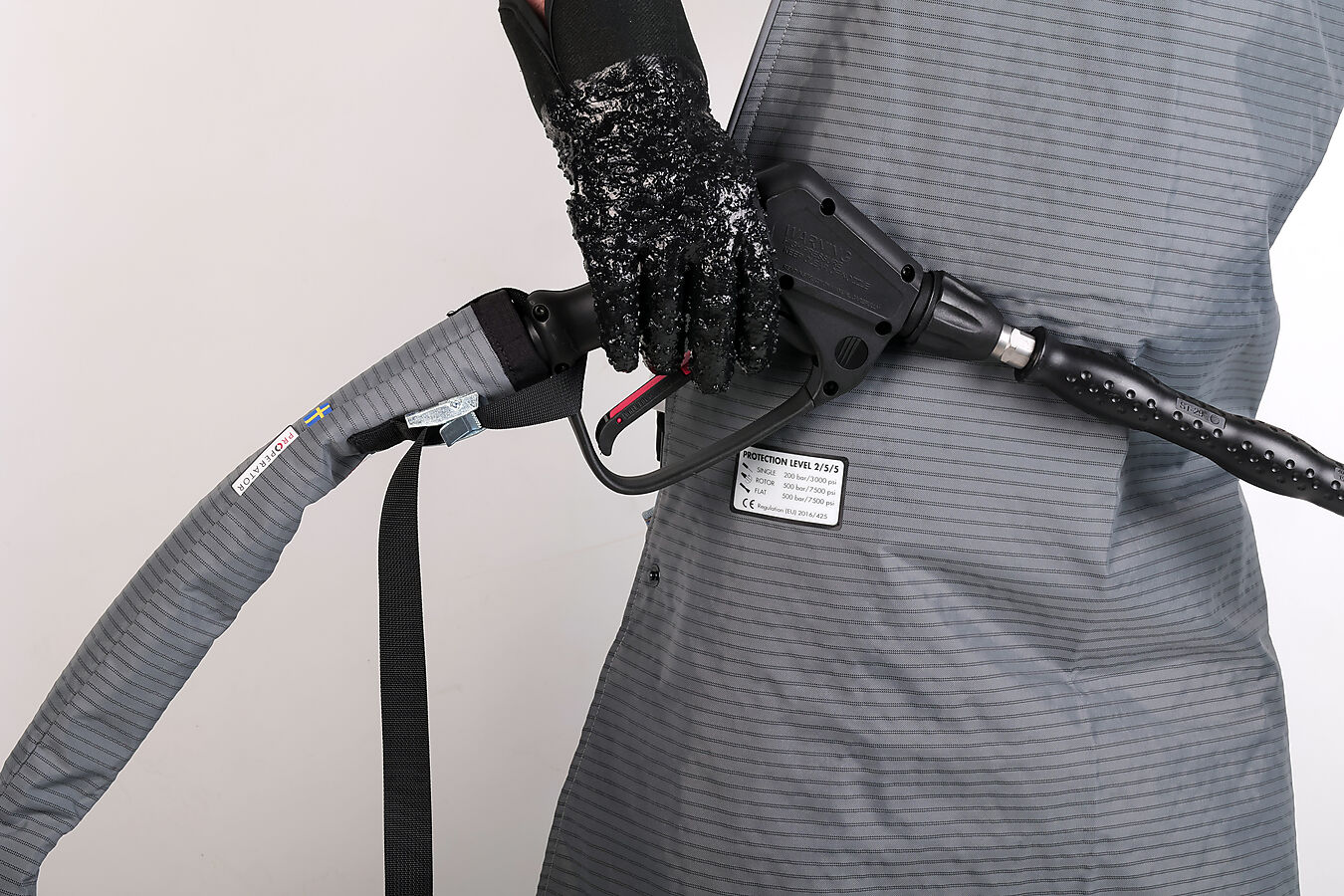 HOSE PROTECTION 1400MM Ø41 – 500 BAR WITH ADJUSTABLE STRAP