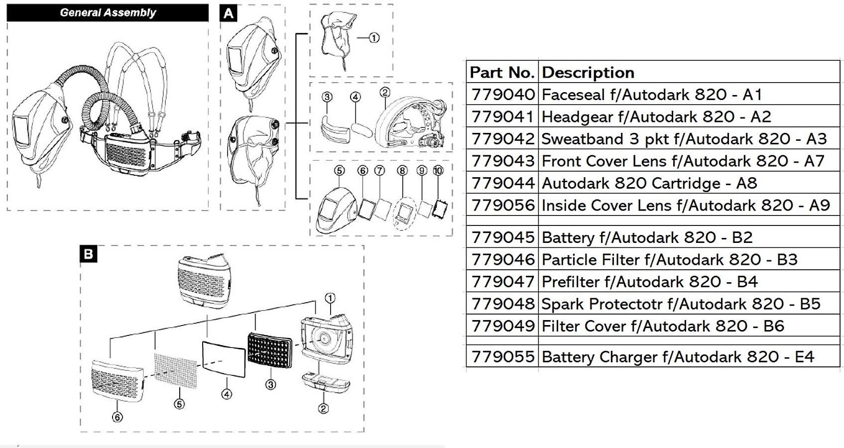 FILTER COVER F/AUTODARK 820 - B6